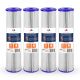 4 Pack Of Aquaboon 1 Micron 10 x 4.5 Inch Pleated Sediment Water Filter Cartridge AB-4PL20BB1M