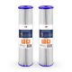 2 Pack Of Aquaboon 5 Micron 10 x 4.5 Inch Pleated Sediment Water Filter Cartridge AB-2PL20BB5M