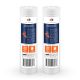2 Pack Of Aquaboon 1 Micron 10 x 2.5 Inch Grooved Sediment Water Filter Cartridge