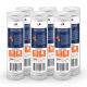 6 Pack Of Aquaboon 1 Micron 10 x 2.5 Inch String Wound Sediment Water Filter Cartridge