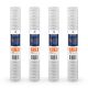 4 Pack Of Aquaboon 5 Micron 20 x 2.5 Inch String Wound Sediment Water Filter Cartridge