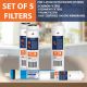Replacement Set of 10 x 2.5 Inch Water Filter Cartridges by Aquaboon (5 PCS) AB-2C5M-1S5M-1T33-100GPD