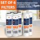 Replacement Set of 10 x 2.5 Inch Water Filter Cartridges by Aquaboon (6 PCS)