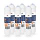 6 Pack Of T33 Compatible 10x2 Inch. Inline Pre/Post Membrane Filter Cartridge by Aquaboon (Quick Connect Fitting) AB-6T33Q