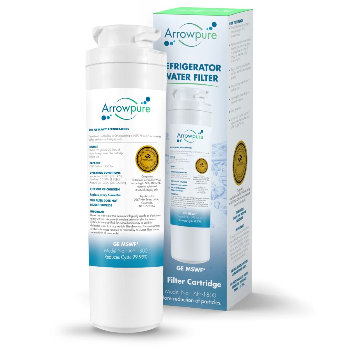 Arrowpure Refrigerator Water Filter Replacement APF-1800X1