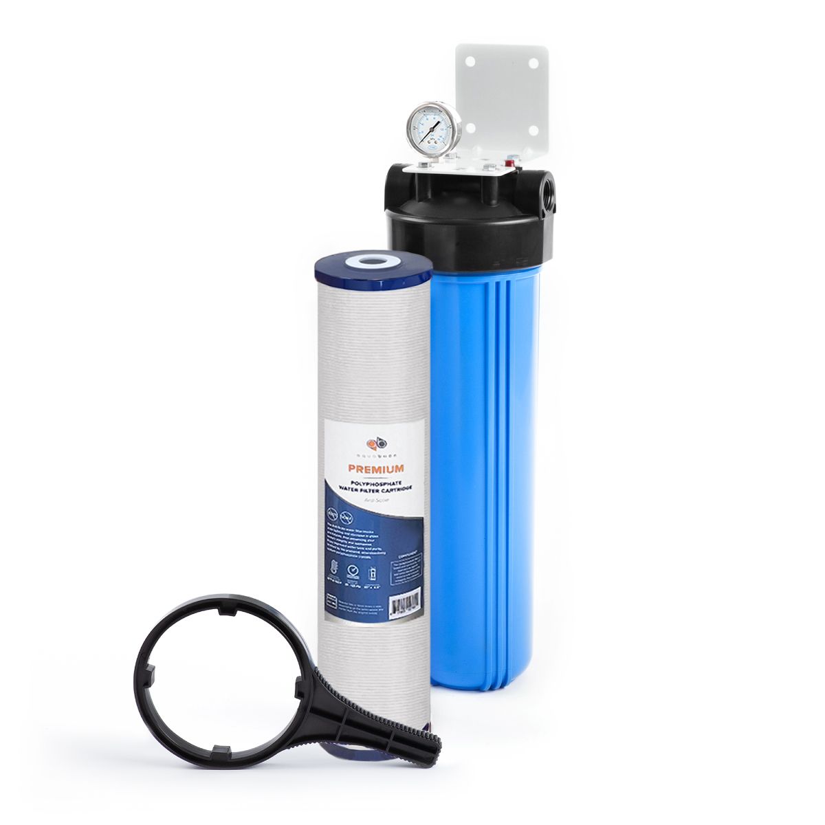 1-Stage 20" Whole House Water Filtration System by Aquaboon AB-WH20BB-1PPH20BB