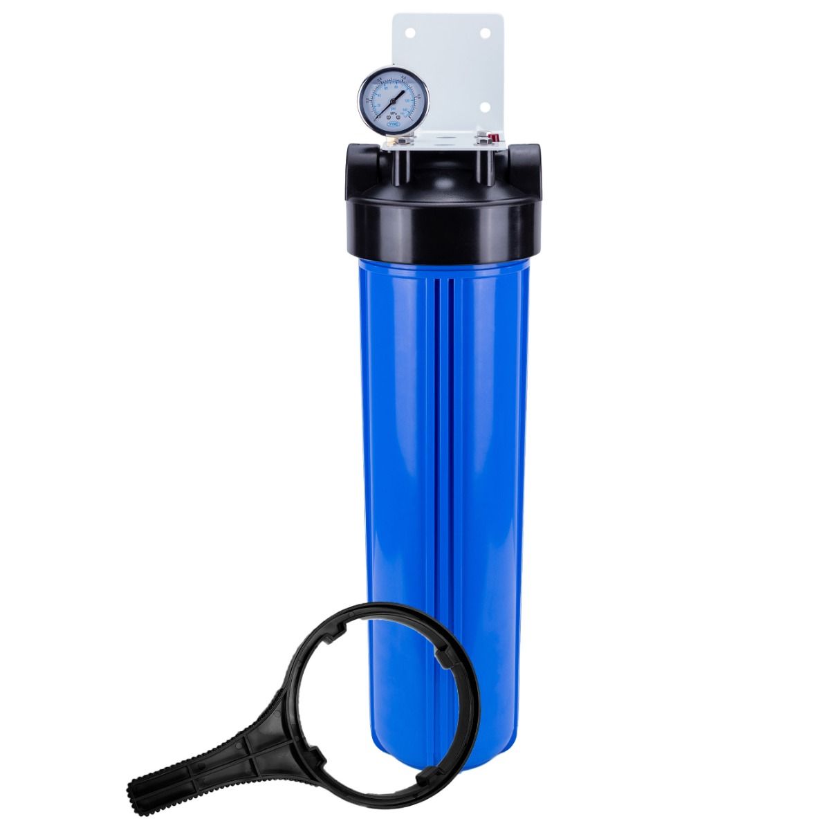 AquaBoon 20-Inch Whole House Durable Polypropylene Housing, Versatile Cartridge Compatibility With Pressure Release (1" Port) AB-WH20BB