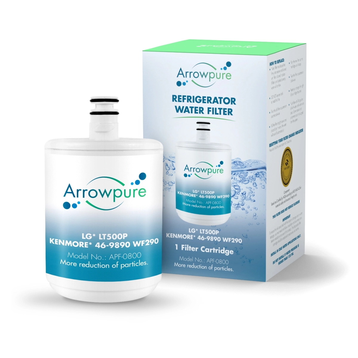 1 Pack Of Arrowpure Refrigerator Water Filter Replacement APF-0800X1