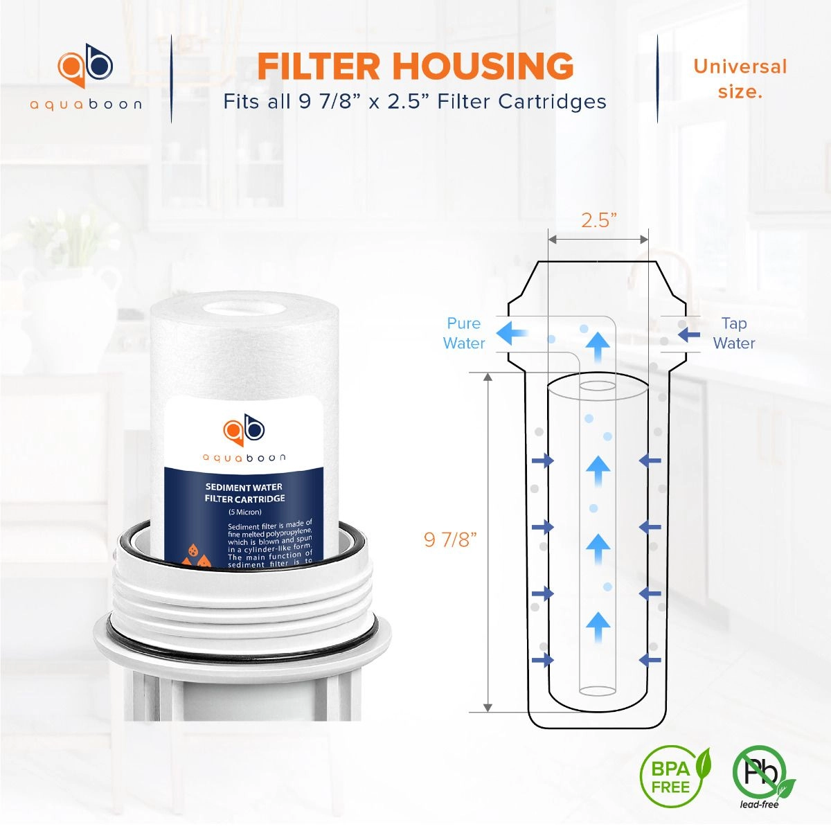 2x Cartucce Filtro Dell'acqua Sedimenti 10 µm Per Tutto L'osmosi - Foto 4