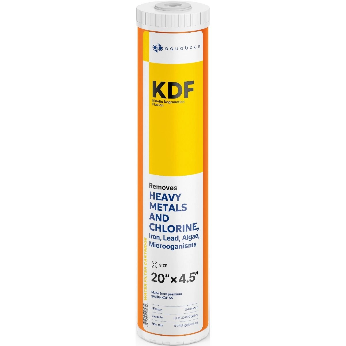1 Pack Of Whole House KDF 20 x 4.5 Inch. Big Blue Replacement Water Filter Cartridge
